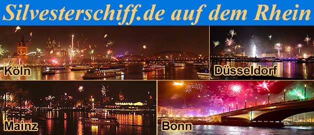 Silvesterfahrt.de Silvester auf dem Rhein bei D�sseldorf, K�ln, Bonn, R�desheim, Bingen und Mainz